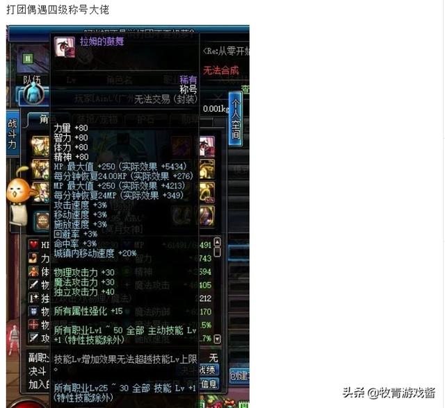 DNF打团遇到戴着附魔了春节宝珠的五一二级称号的奶,实在看不懂,大家有何看法？