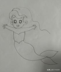 美人鱼怎么画简单又漂亮,简笔画美丽的人鱼公主的画法？