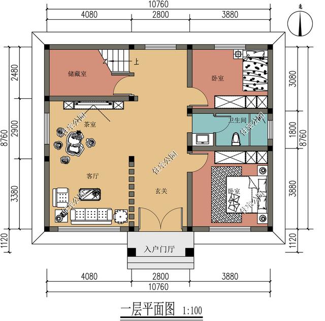 开间11米,进深8米农村自建房,怎样设计不过时?