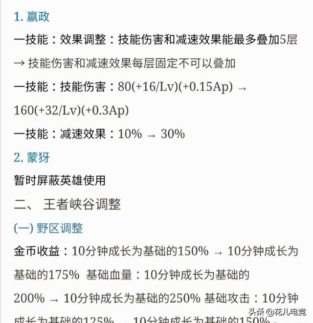 王者荣耀12月31日更新,嬴政伤害翻倍,减速堪比姜子牙,野区经济调整,你怎么看？
