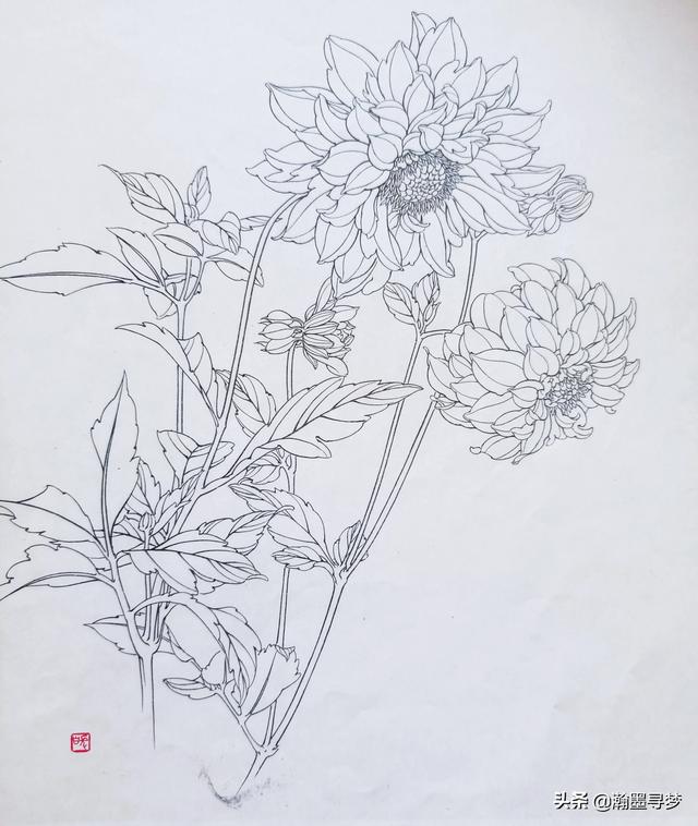 工笔花鸟:国画写意和工笔有什么大的差别？两者可以合用吗？