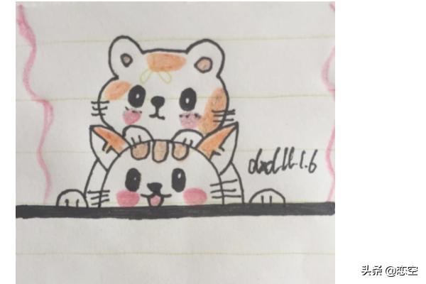 小花猫简笔画:小花猫简笔画图片 怎么画小猫简笔画；小猫简单又可爱的画法？