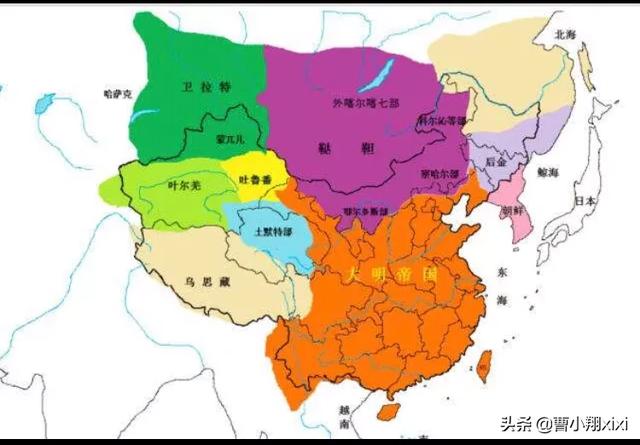 中国版图图片(假如不是清兵入关，中国的版图会有多大？只有明朝版图那么大吗)