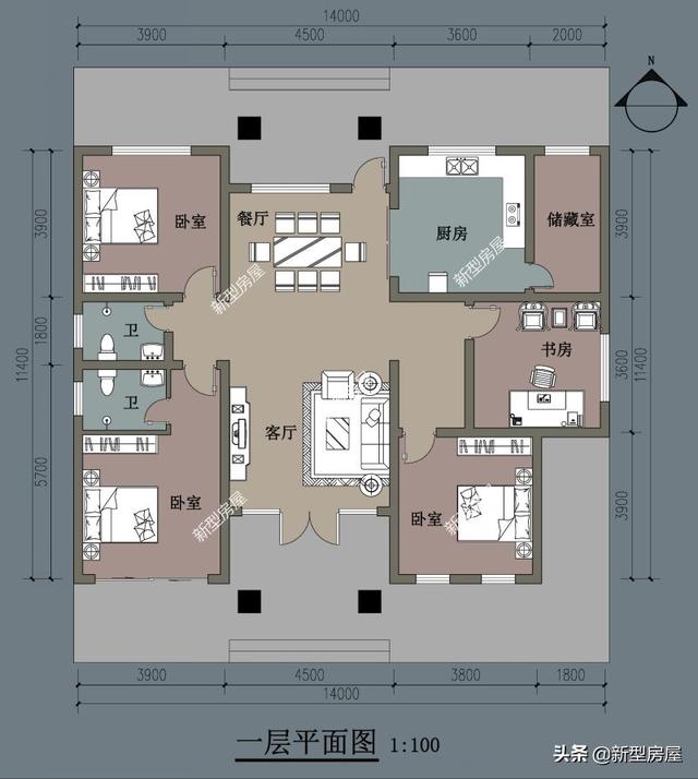 农村一层别墅150平米左右,有好的房型推荐吗?-头条问答