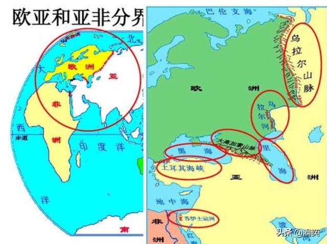 亚欧非分界线地图图片