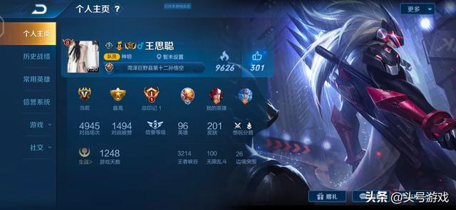 王者荣耀：V8玩家个人主页使用什么皮肤,才能够体现出奢华有内涵的气质？