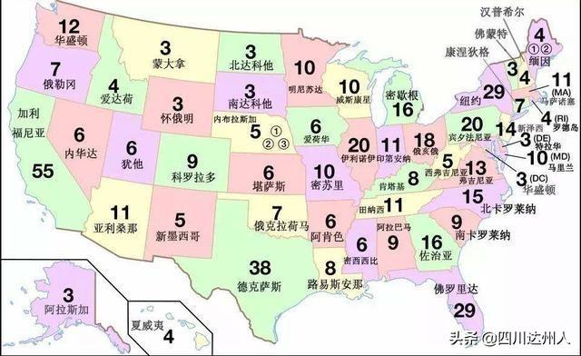 美国选举人票总数:哪位大神懂美国??选票计票方法？
