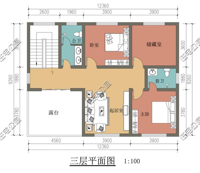 自建房长12米宽9米左右,该怎么设计?