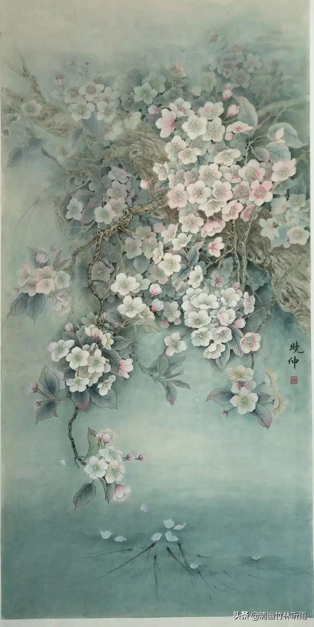 白描木兰花图片大全:白描和工笔画有什么区别？