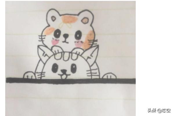 小花猫简笔画:小花猫简笔画图片 怎么画小猫简笔画；小猫简单又可爱的画法？