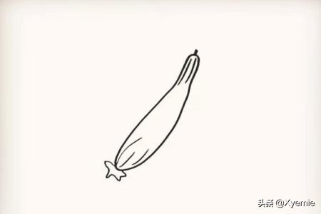 简笔画蔬菜,少儿蔬菜简笔画黄瓜怎么画？