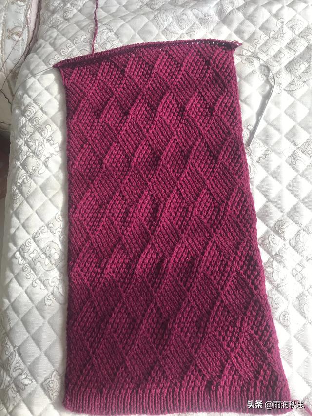 小蜂窝花围巾,交叉席纹花围巾,相思扣围巾,艾玛式围巾,双元宝围巾