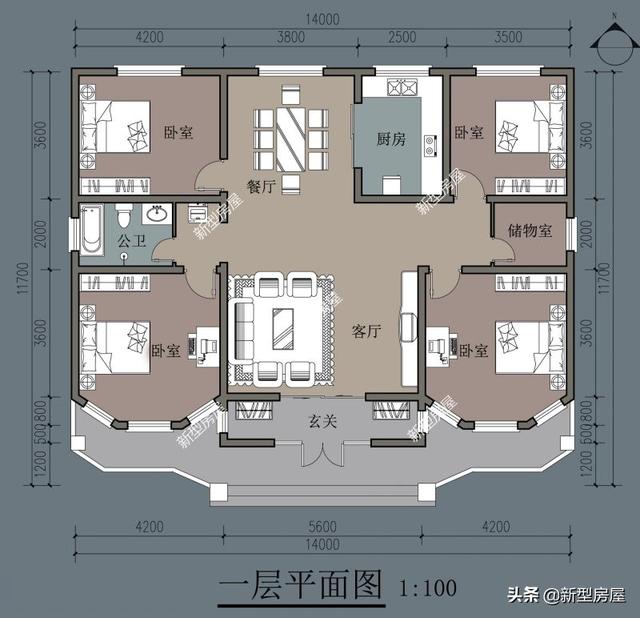农村一层别墅150平米左右,有好的房型推荐吗?-头条问答