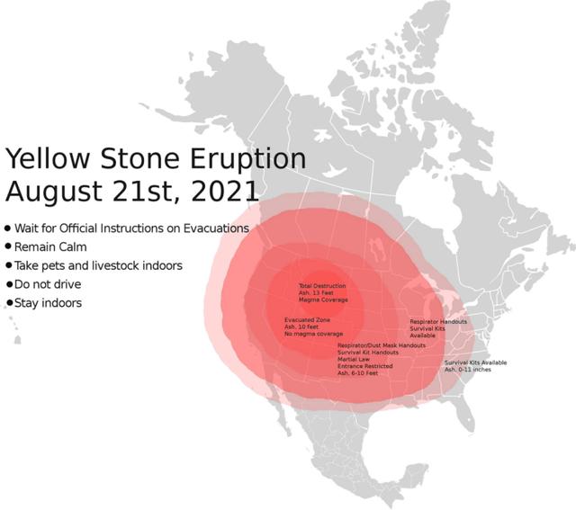 黄石超级火山能爆发吗，如果黄石超级火山爆发，是美国的末日，还是全人类的灭亡