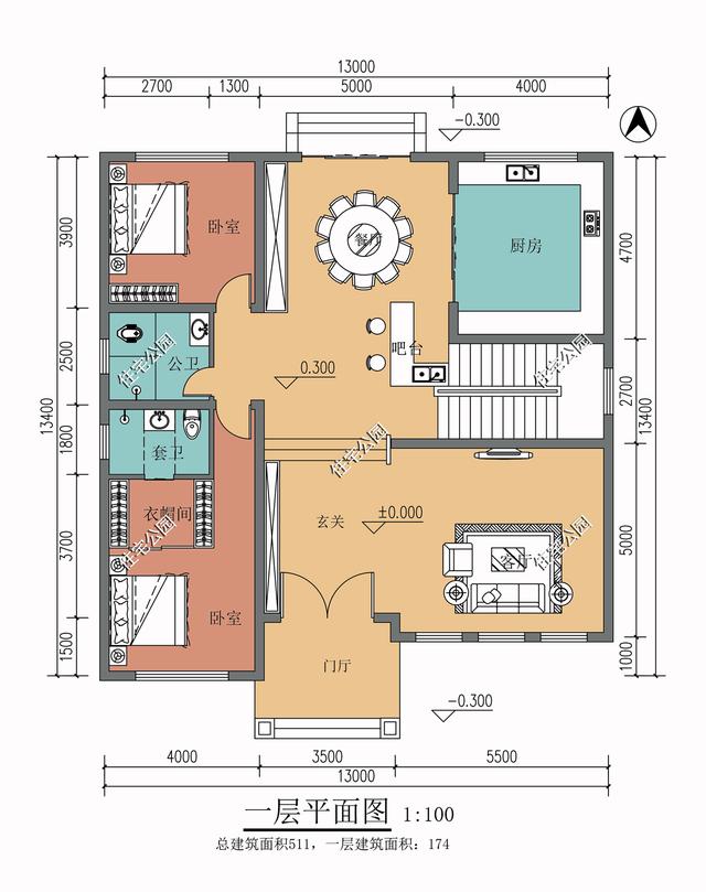 14米×14米房子设计图图片