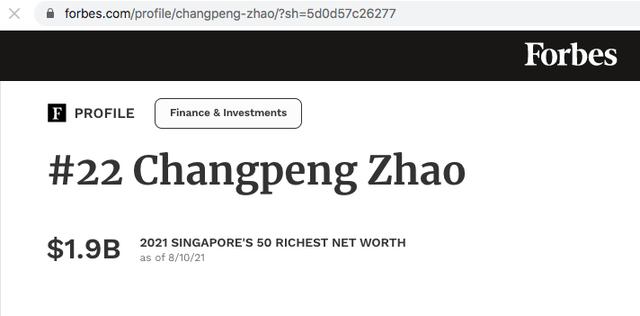 华人首富易主赵长鹏,身价达900亿美元,超出中国内地首富钟睒睒35%,他为何能登顶这个位置？
