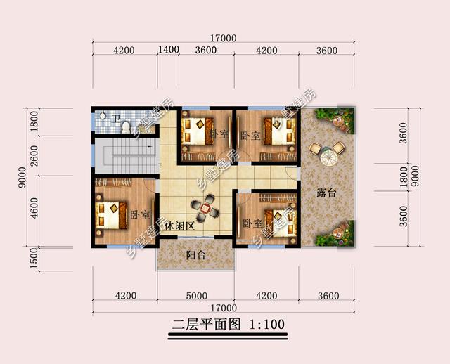 17米长×9米宽的一室住宅怎么布局更合适?