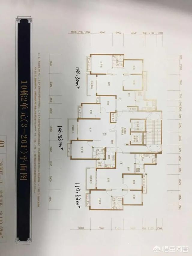 选择中户106平还是东户110平的？插图11