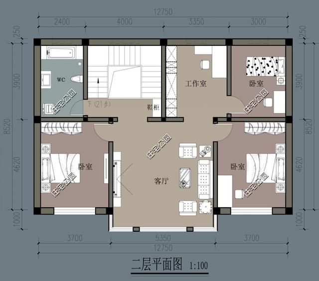 2022年二层宅基地进深8米,开间12米,有哪些好的设计方案?