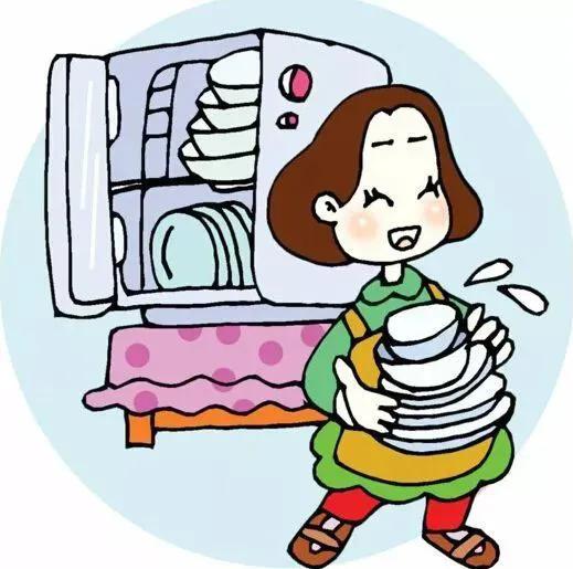 洗碗机漫画图片