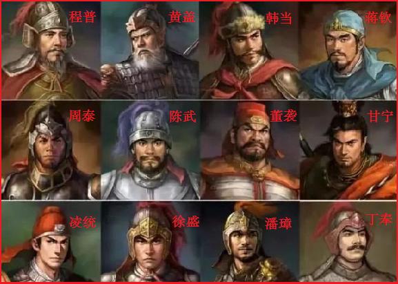 江表十二将:《三国演义》东吴的十二虎臣谁的武功最厉害？