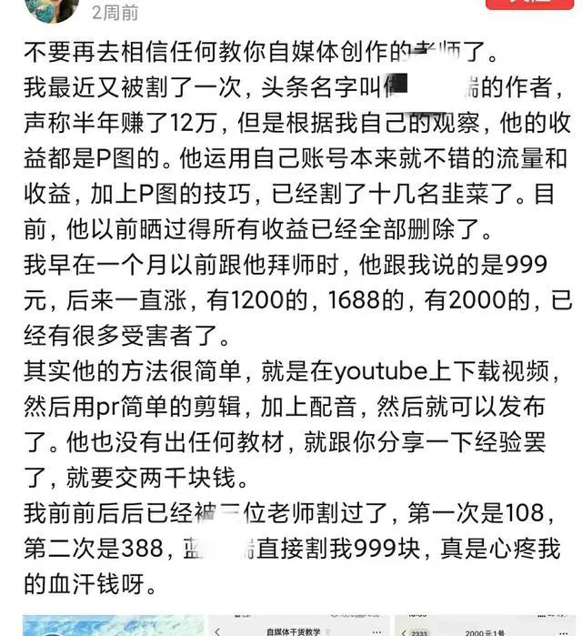 博主怎么赚钱，最近发现头条里很多晒收入，出教学博主，自媒体那么容易赚钱