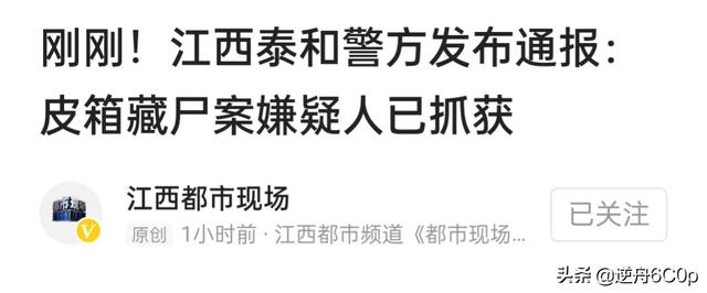 江西皮箱藏尸案告破，江西“带血行李箱案”嫌疑人谢磊为什么敢明目张胆打出租车