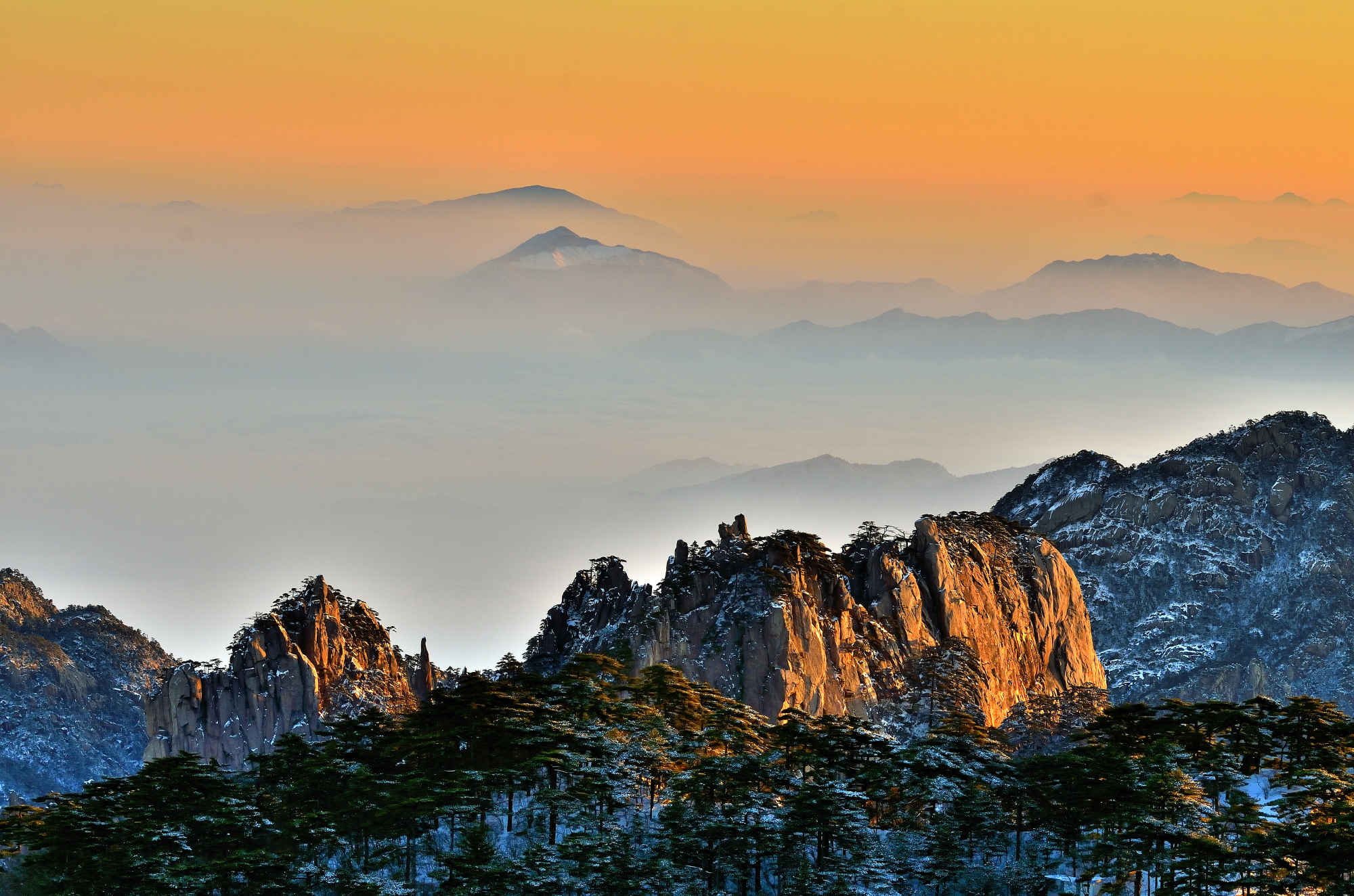黄山冬景图片