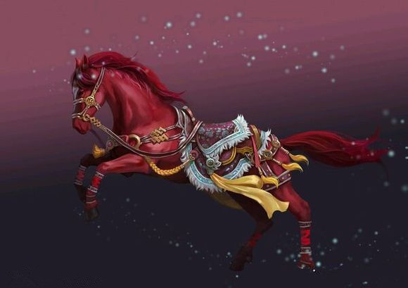 传吴三桂,吕布骑地就是此种马,也有说赤兔马就是胭脂马.