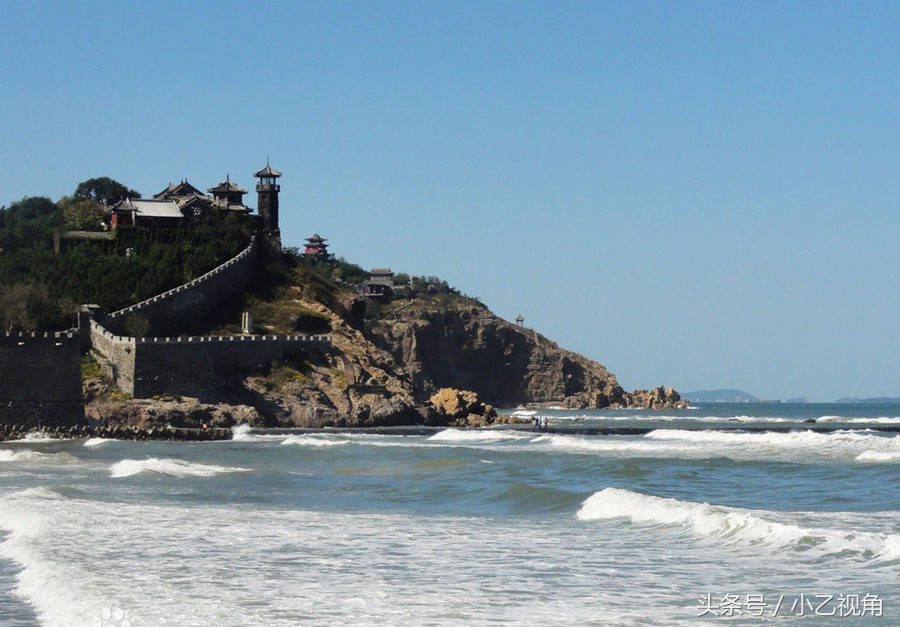 山東煙臺旅遊景點:中國四大名樓之一蓬萊閣美麗風景