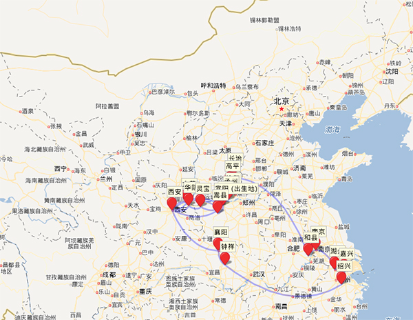 李白真能浪,碎叶城出生的他一生居然去过102个城市