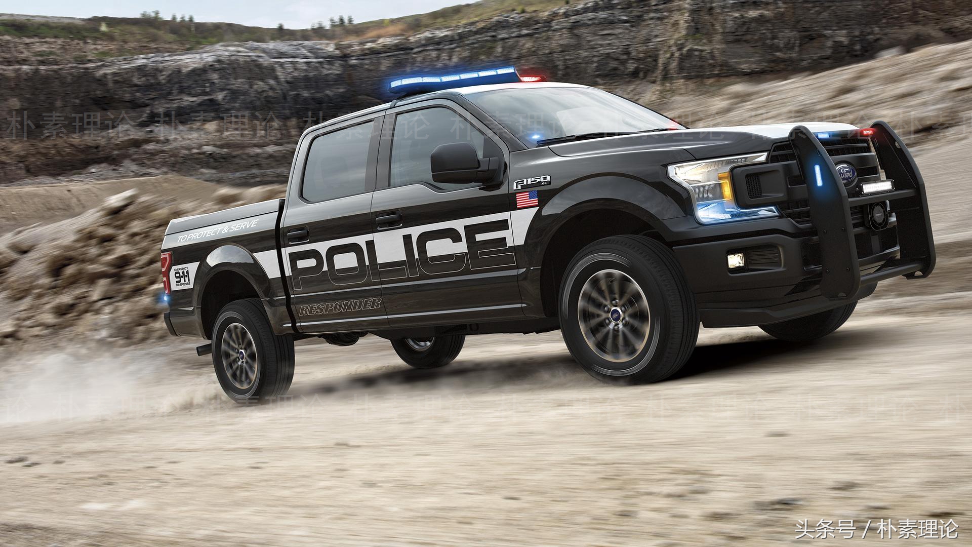 福特f150警用皮卡霸气至极,10at越野四驱专职追捕截击