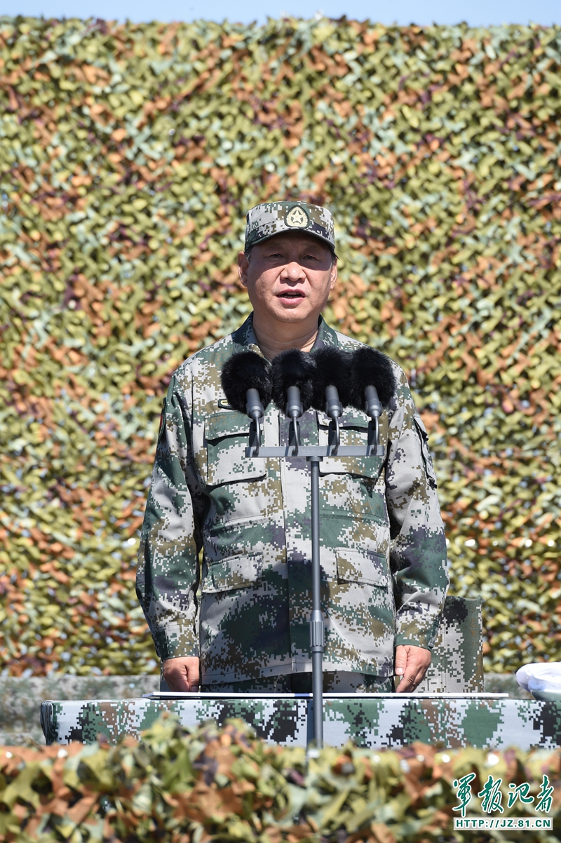 庆祝中国人民解放军建军90周年阅兵在朱日和联合训练基地隆重举行