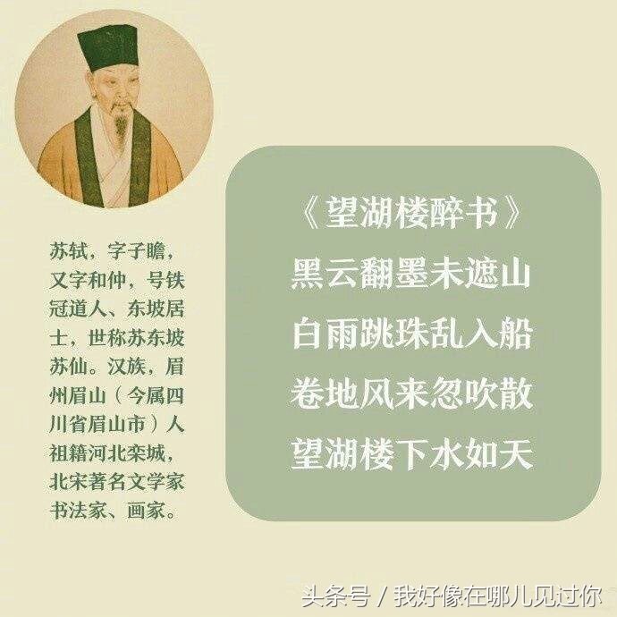 苏轼的九首诗,那首诗戳中你心?
