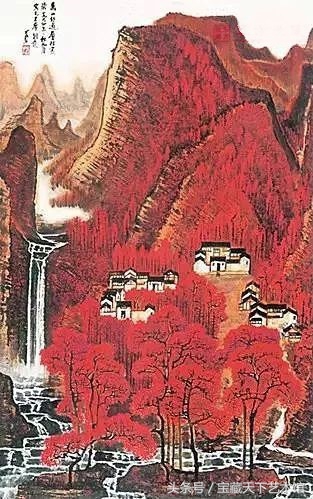 李可染的七幅《万山红遍》，让你一次看个够，红红火火迎新年！