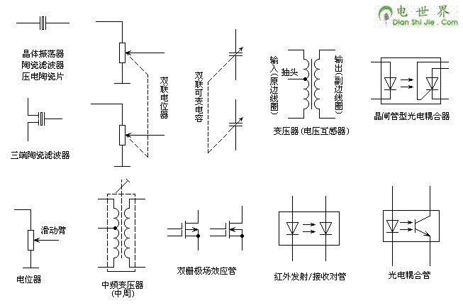 电子元件符号大全