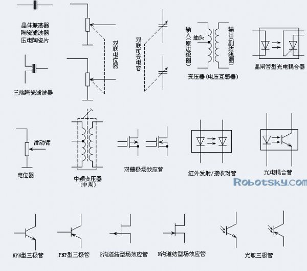 电子元件符号大全