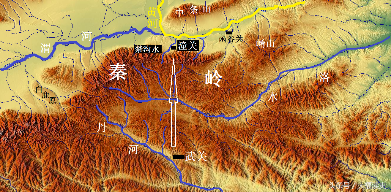 禁沟两侧烽火台已经渐渐湮灭到了隋朝,在汉潼关以南大约4里处,位置