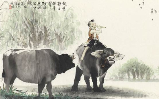 牧童归去横牛背短笛无腔信口吹的作者是_牧童放牛是哪一首古诗