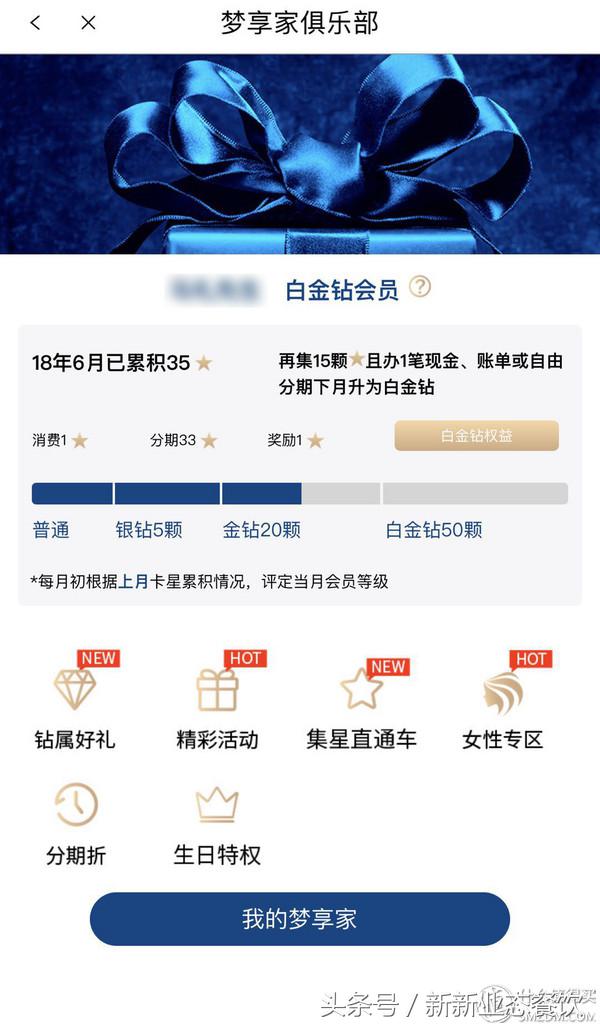 浦发信用卡梦享家俱乐部你了解吗？实战达成梦享家俱乐部白金钻级