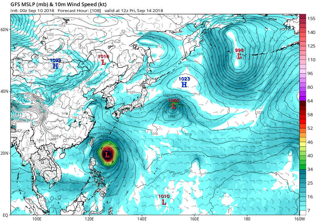 超强台风山竹路径往北调整，最大概率登陆广东，但福建也要警惕……