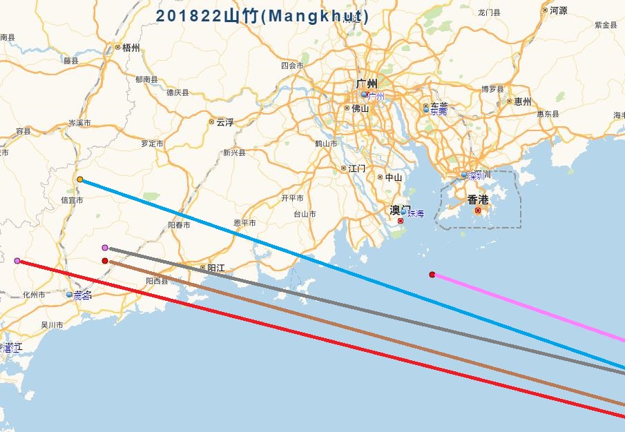 台风山竹标准“美照”形成，路径继续西调，登陆位置或在这些地方