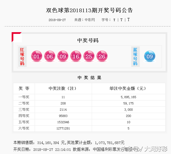 「开奖」9月27日周四：福彩、体彩