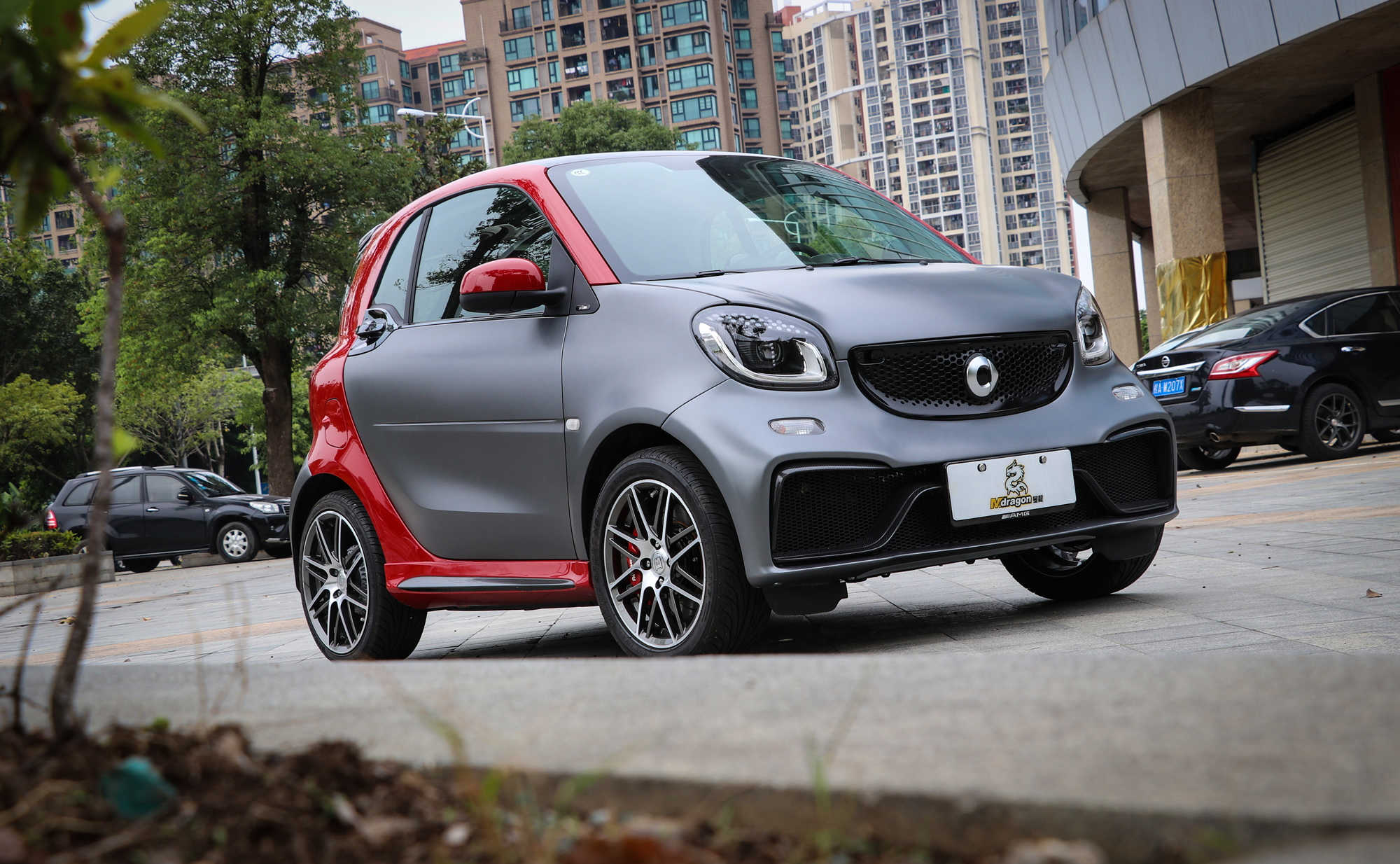 广州最新改装案例-网红款奔驰smart 改amg款包围!