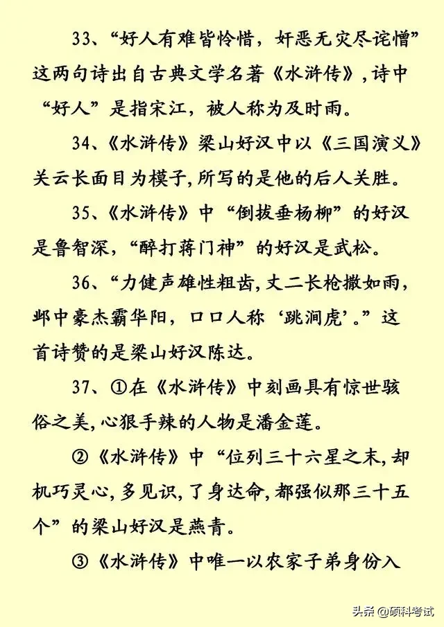 中国文学史，四大名著积累知识点汇总，实用干货，收藏好！