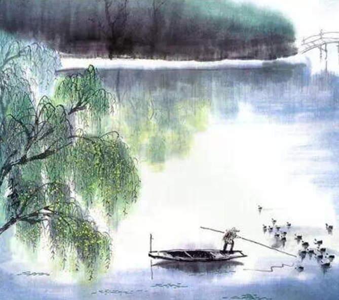唐代不知名诗人写了一首词，描写江南水乡，其中意境美如世外桃源