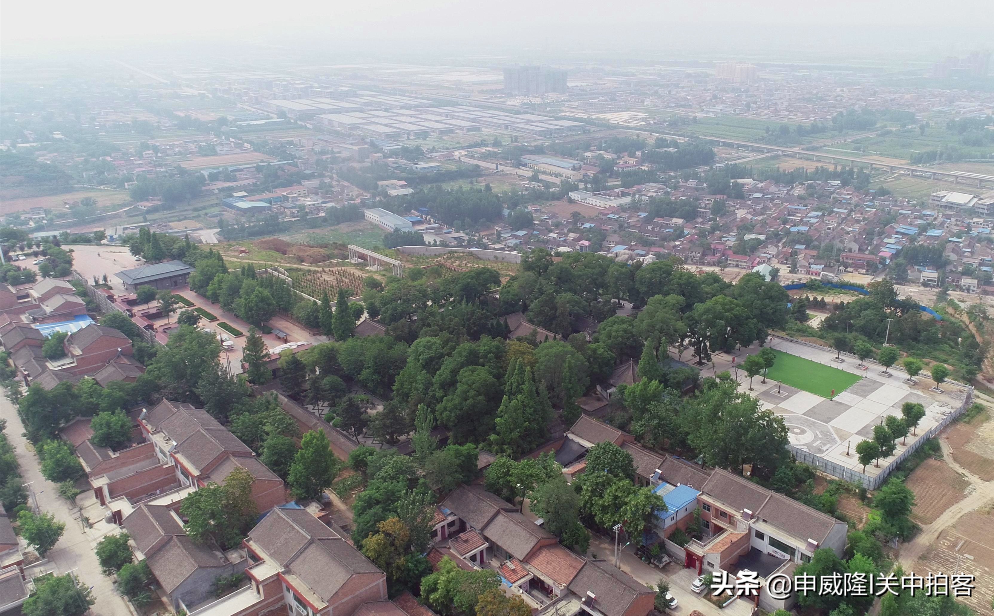 五丈原:航拍诸葛亮庙古建筑群