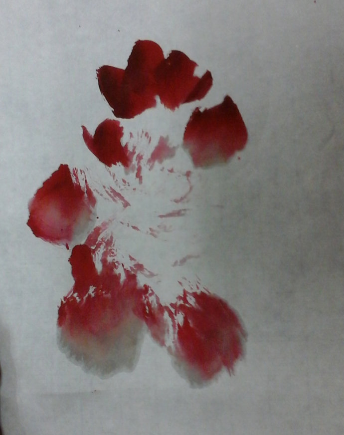 红色牡丹花的写意画法，让你学画事半功倍