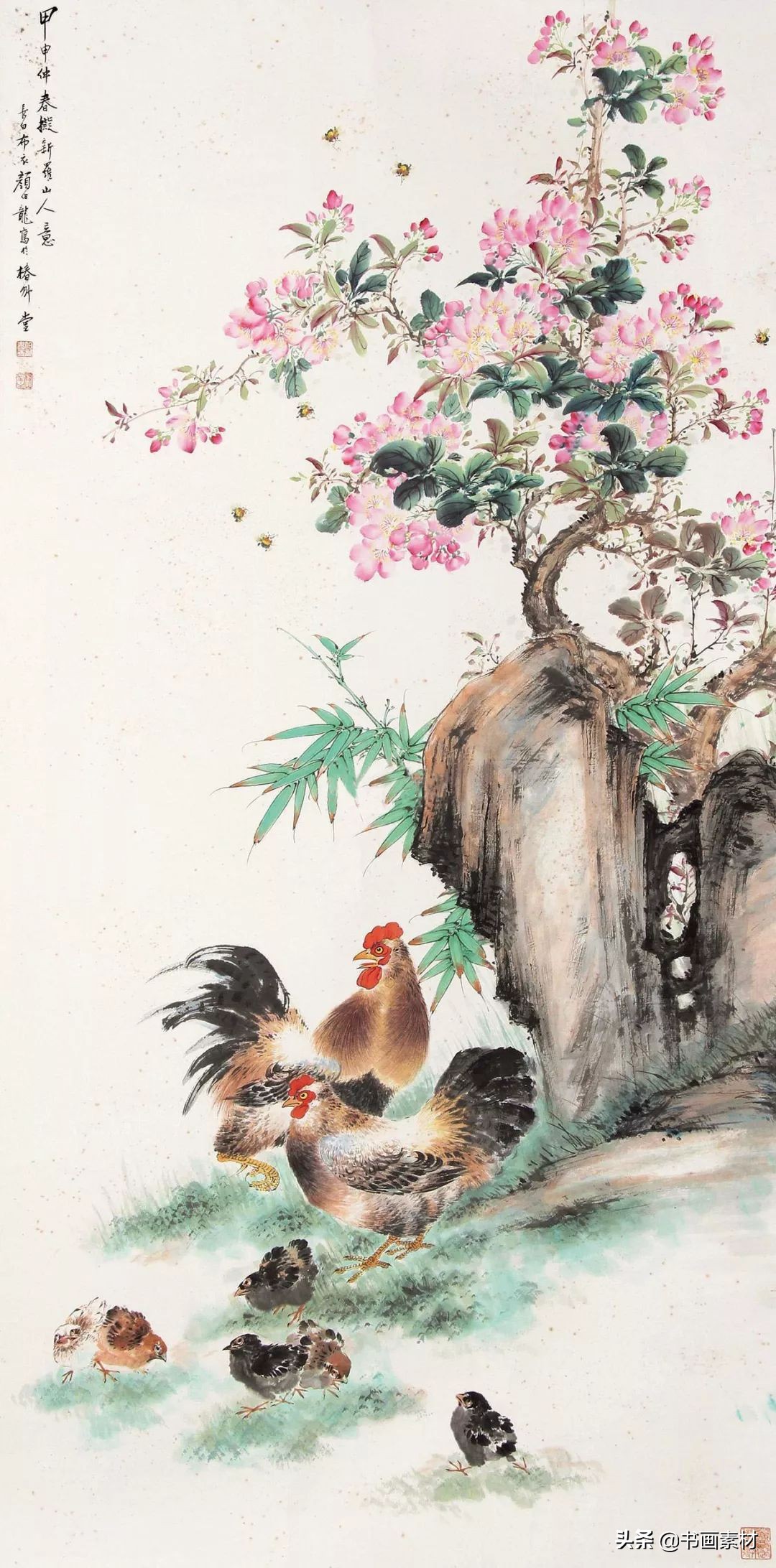 一代花鸟大家颜伯龙"兼工代写"的独特花鸟画作品欣赏