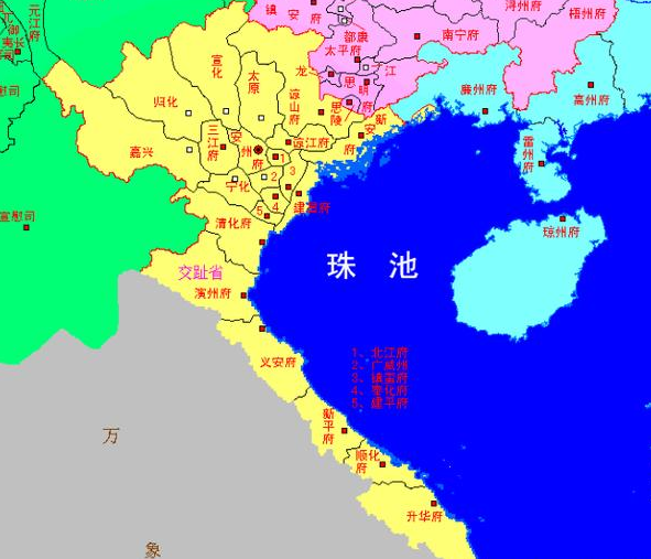 先进的中原文明第一次传播到了落后的闽越,两广,越南文明也从史前时期